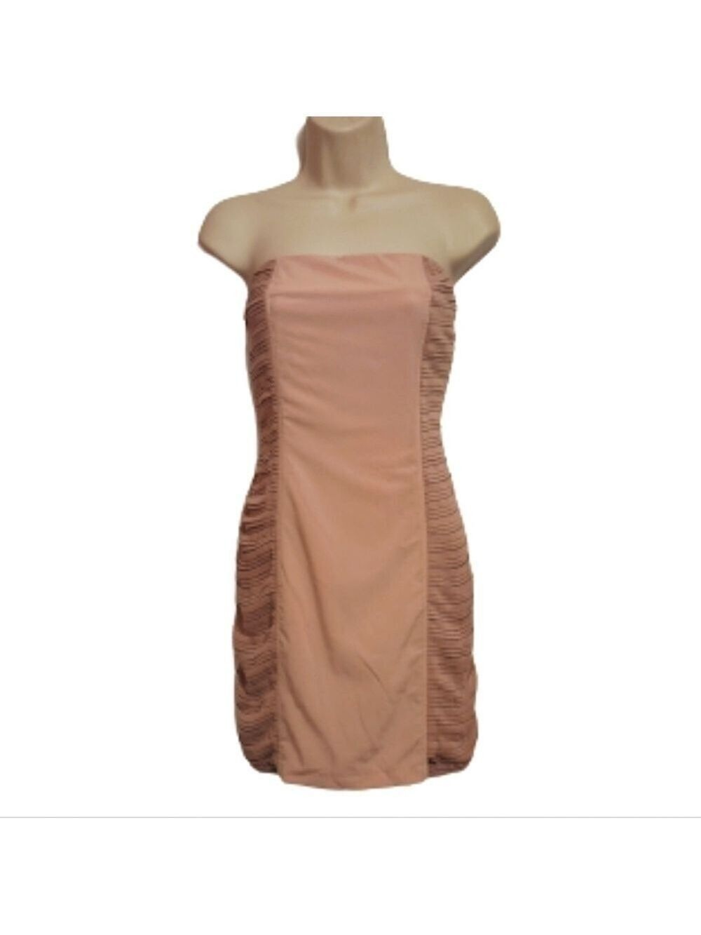 C Luce Pink Bodycon Strapless Dress Medium